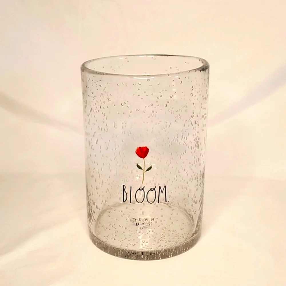 Rae Dunn Vase Hurricane Bubble Glass Clear Vase Farmhouse Style Valentines Decor
